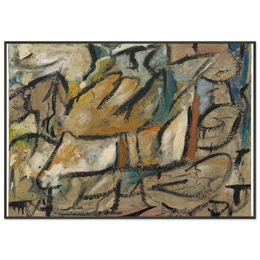 Helen Frankenthaler  August Weather 1951 Framed Art Print  - Aluminum Frame - 21x29.7 cm / 8x12"