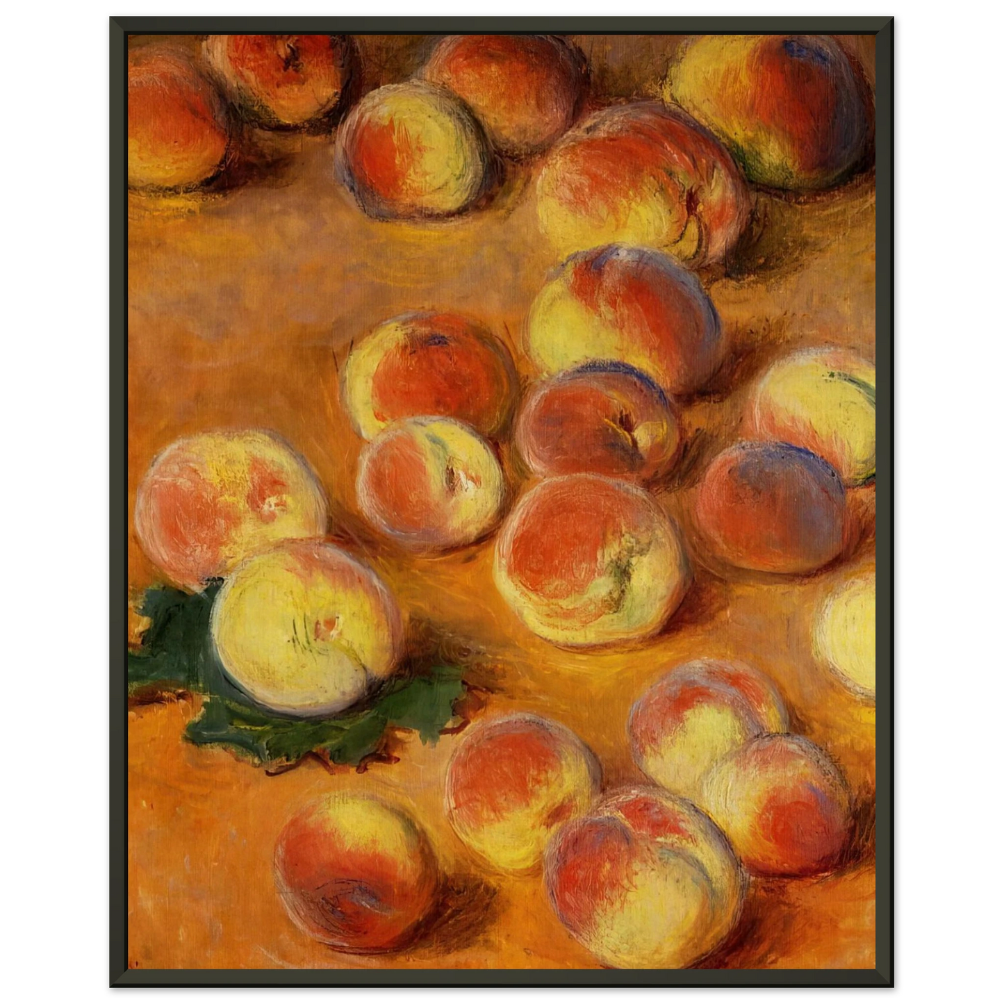 claude monet  Peaches Framed Art Print  - Aluminum Frame - 40x50 cm / 16x20 inches