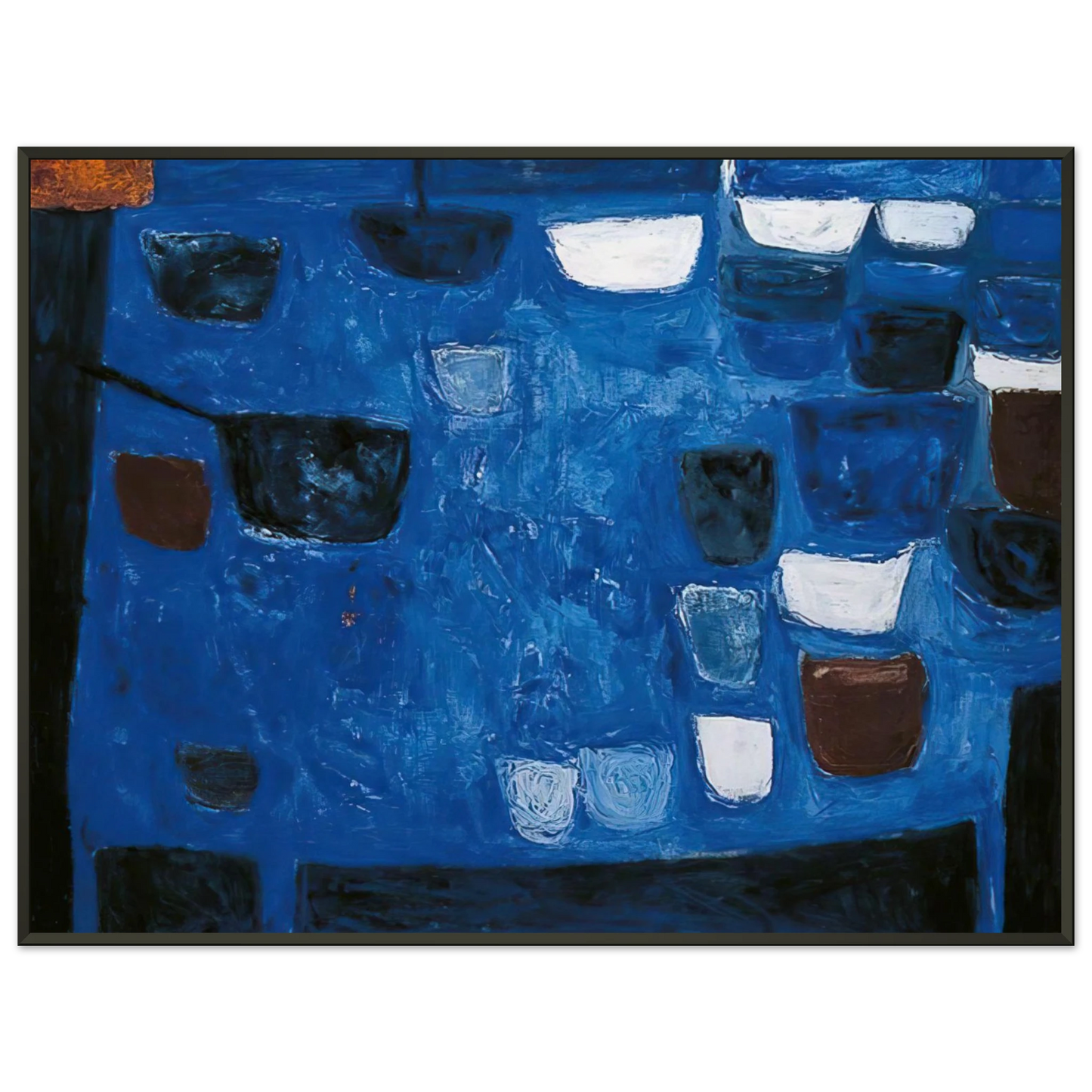 William Scott  Blue Still Life  1957 Framed Art Print  - Aluminum Frame - 70x100 cm / 28x40 inches