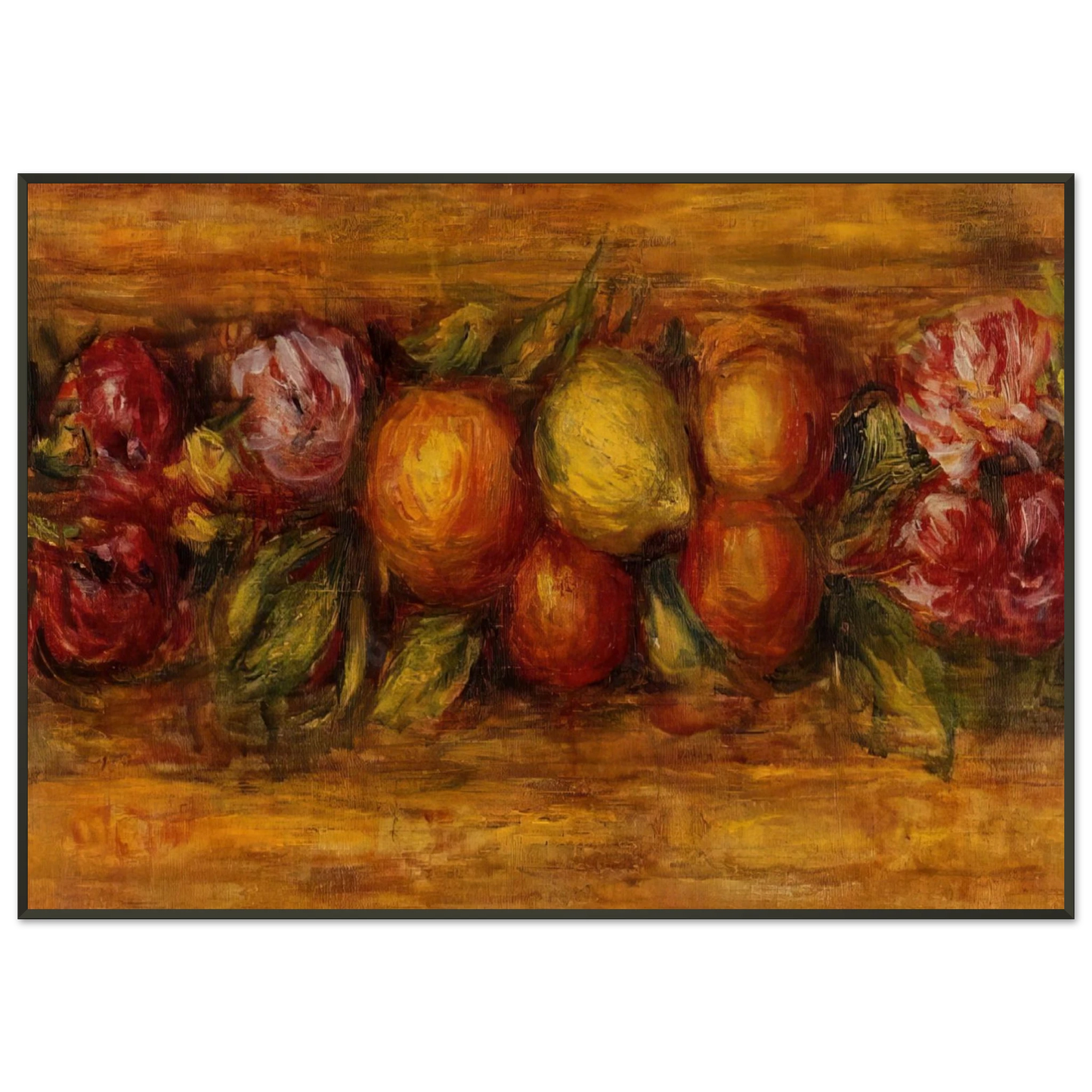 PierreAuguste Renoir  Garland of Fruit and Flowers Framed Art Print  - Aluminum Frame - 21x29.7 cm / 8x12"