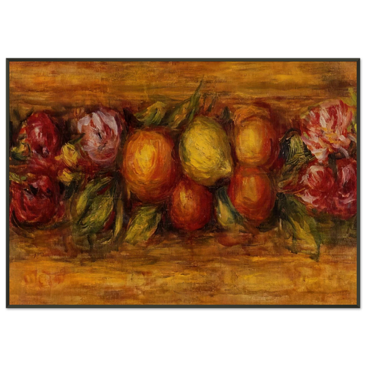 PierreAuguste Renoir  Garland of Fruit and Flowers Framed Art Print  - Aluminum Frame - 21x29.7 cm / 8x12"