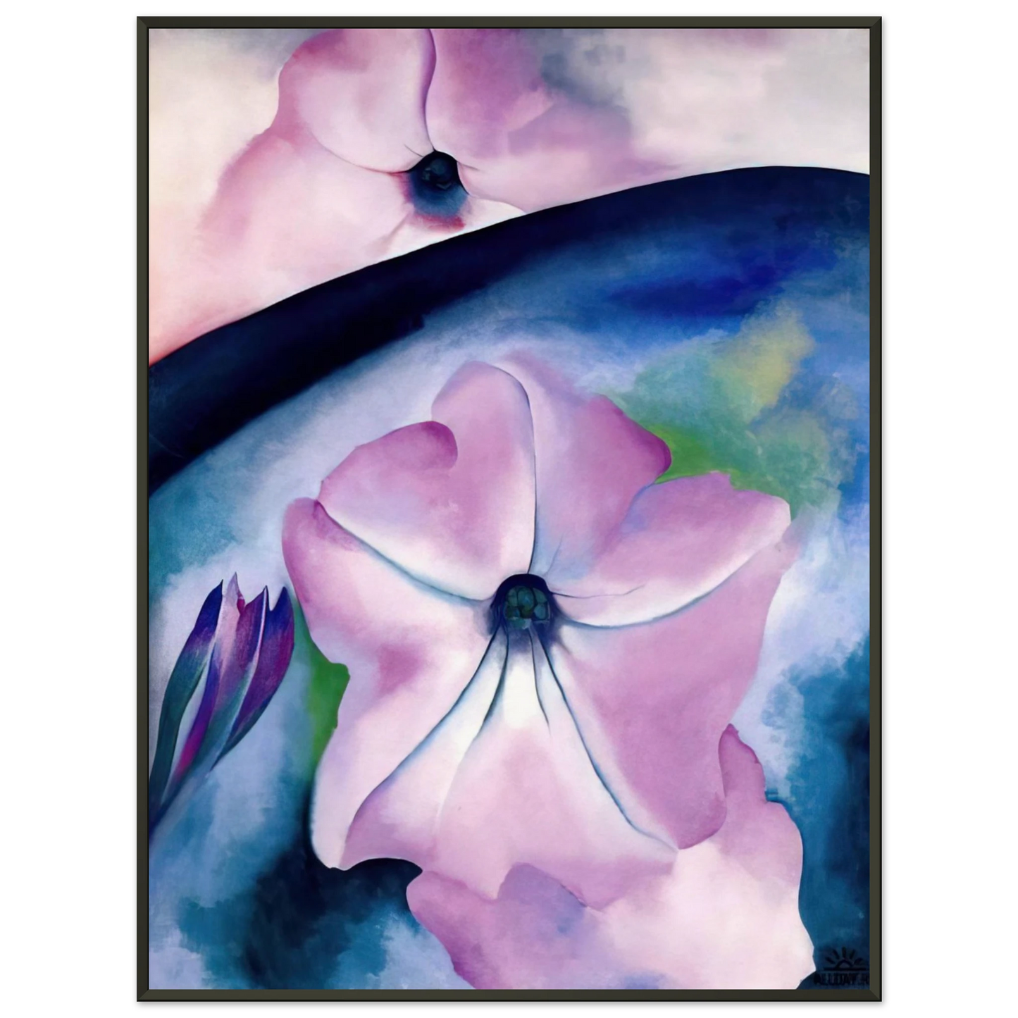 Georgia OKeeffe  Petunia II Framed Art Print  - Aluminum Frame - 40x50 cm / 16x20 inches