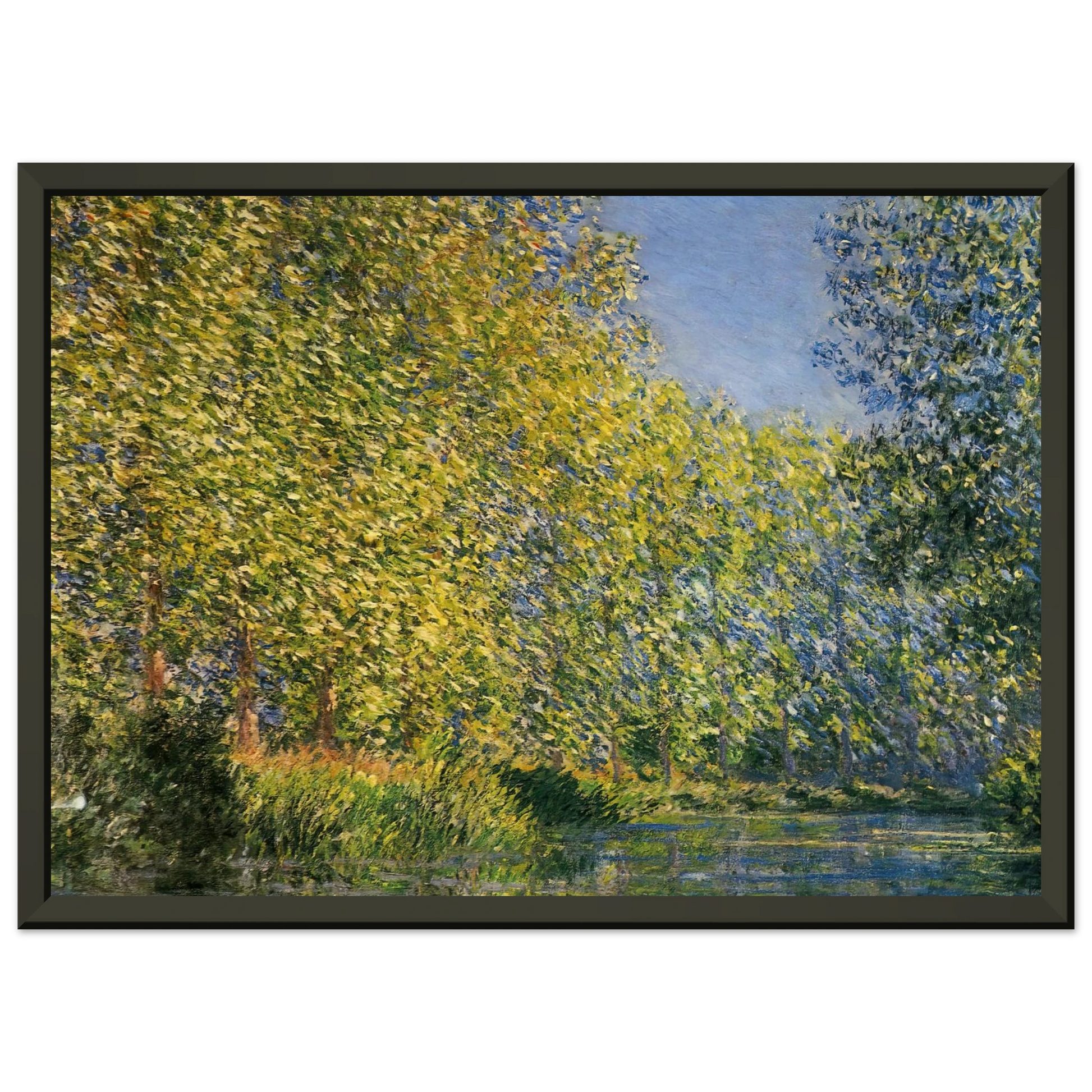 claude monet  Bend in the River Epte Framed Art Print  - Aluminum Frame - 60x80 cm / 24x32 inches