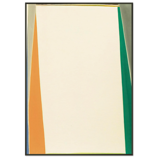 Larry Zox  Open White Center  1974 Framed Art Print  - Aluminum Frame - 21x29.7 cm / 8x12"