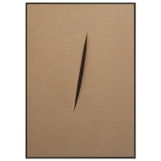 Lucio Fontana  Concept Spatiale  1960 Framed Art Print  - Aluminum Frame - 21x29.7 cm / 8x12"