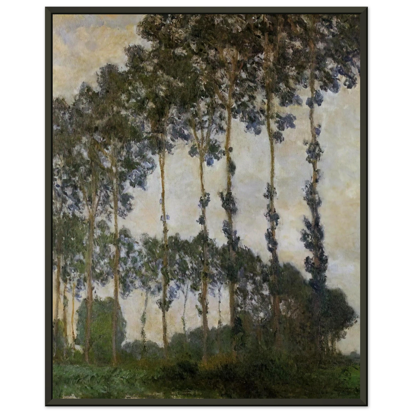 claude monet  Poplars at Giverny Framed Art Print  - Aluminum Frame - 60x80 cm / 24x32 inches