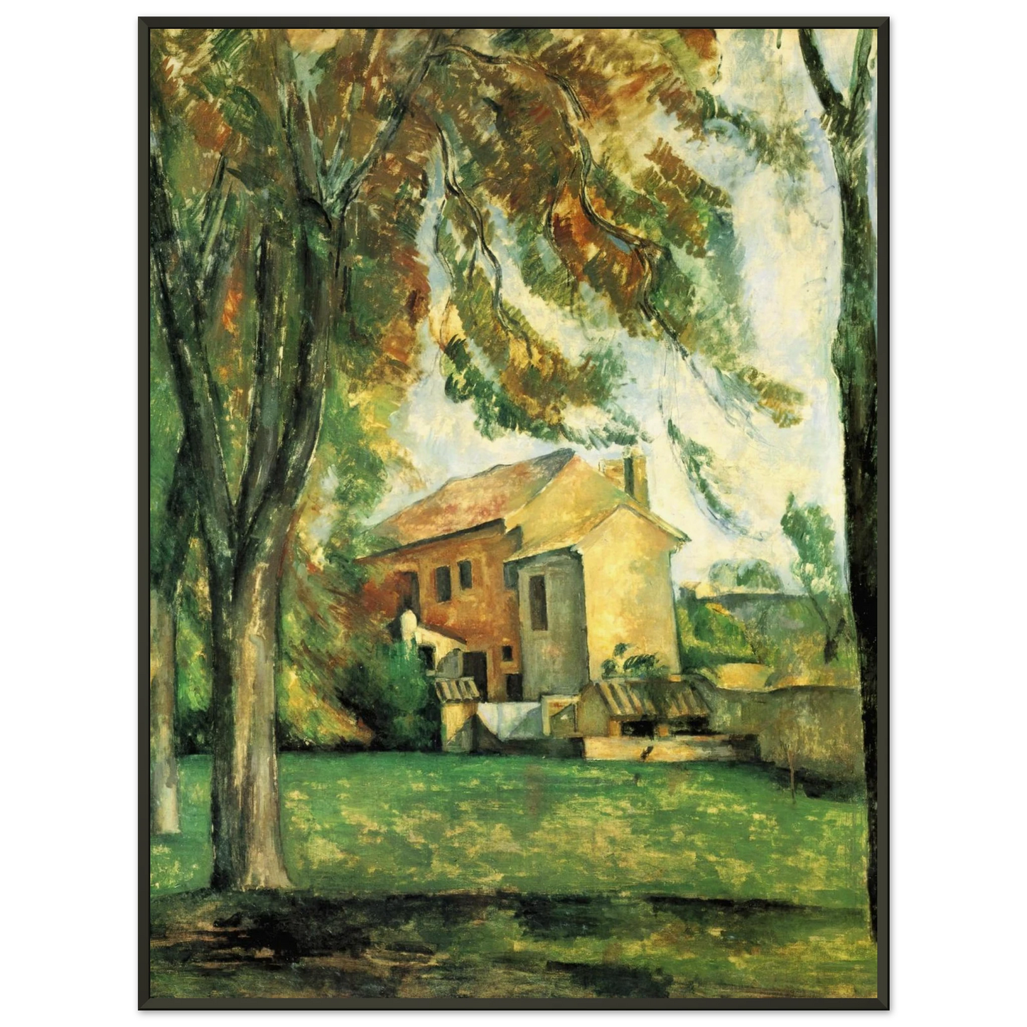 Paul Cezanne  The pond of the Jas de Bouffan Framed Art Print  - Aluminum Frame - 40x50 cm / 16x20 inches