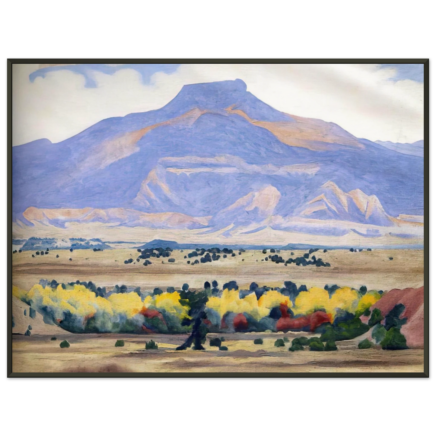 Georgia OKeeffe  Pedernal Framed Art Print  - Aluminum Frame - 70x100 cm / 28x40 inches