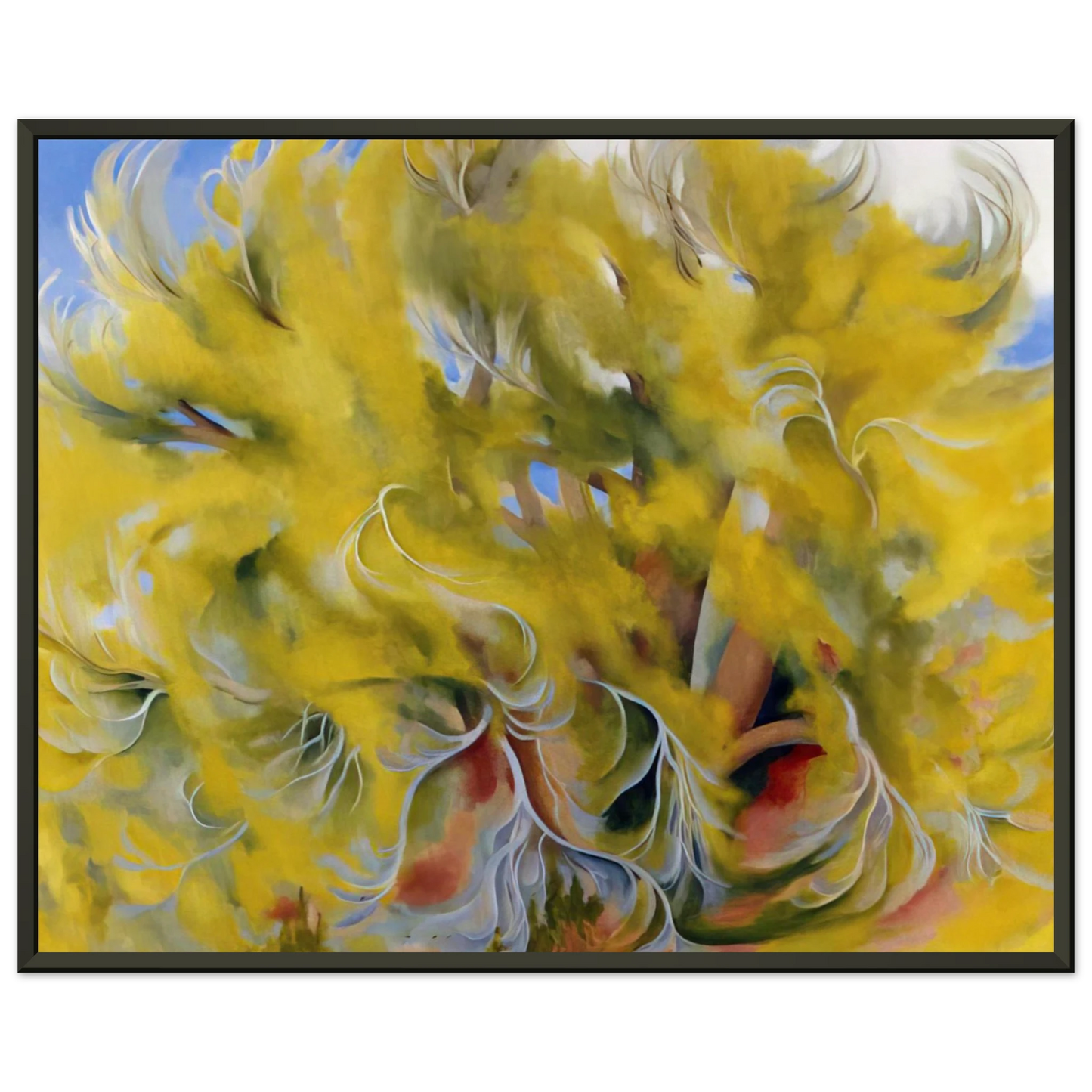 Georgia OKeeffe  Cottonwood Tree in Spring Framed Art Print  - Aluminum Frame - 40x50 cm / 16x20 inches