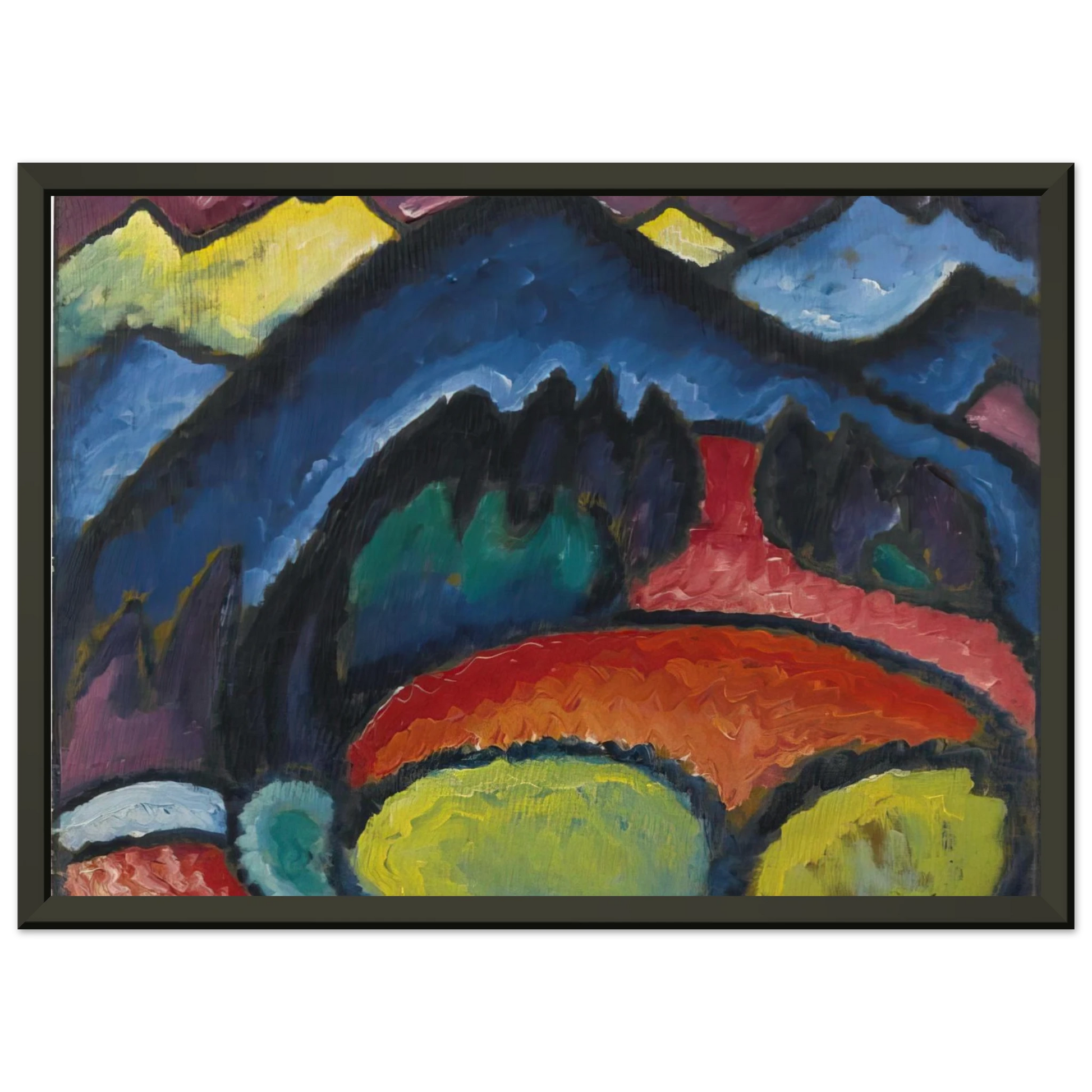 Alexej von Jawlensky  OBERSTDORF MOUNTAINS 1912 Framed Art Print  - Aluminum Frame - 40x50 cm / 16x20 inches