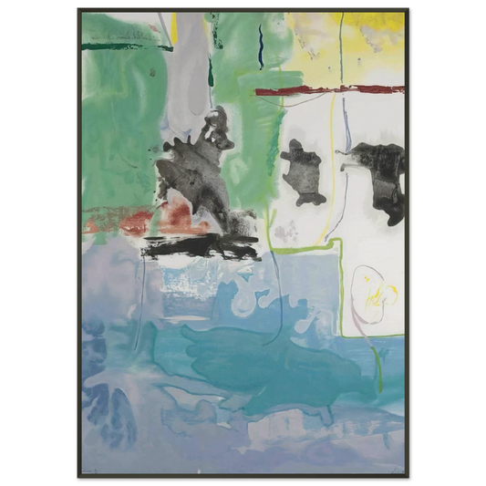 Helen Frankenthaler  West Wind  1997 Framed Art Print  - Aluminum Frame - 21x29.7 cm / 8x12"