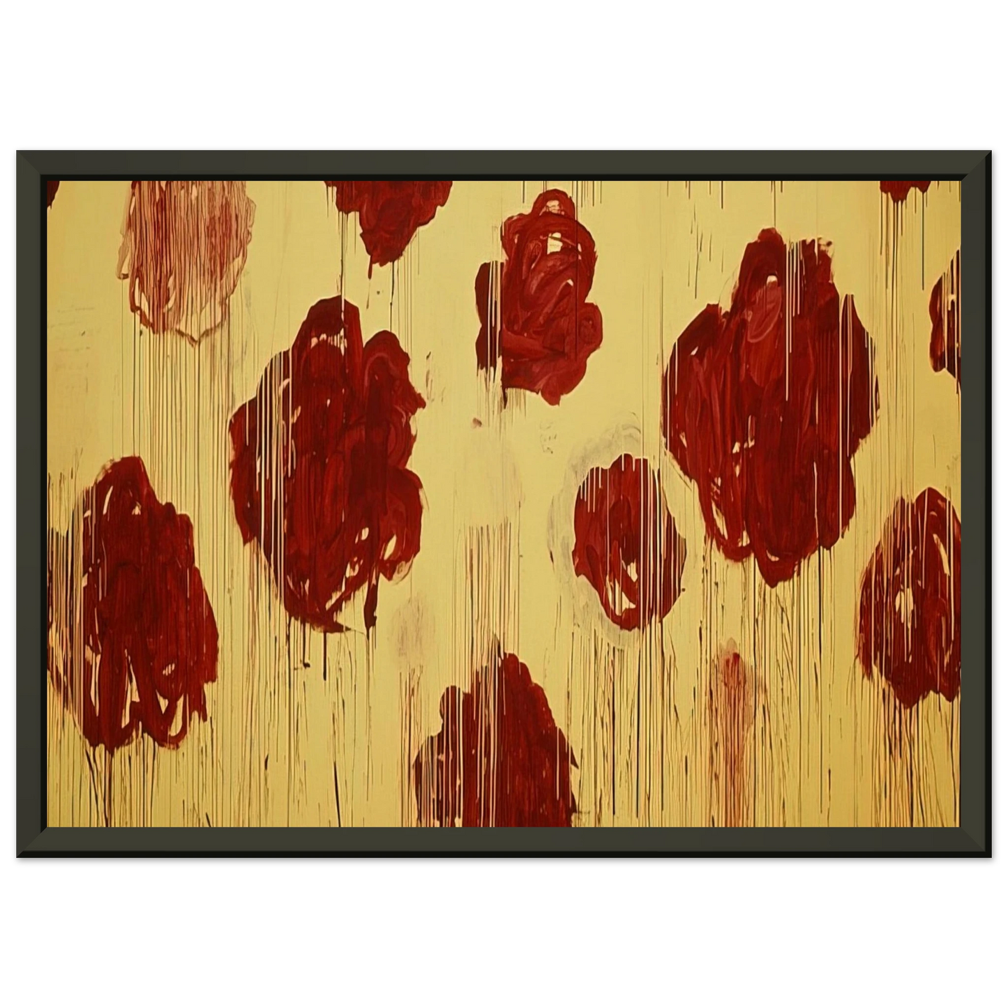 Cy Twombly  Untitled  Blooming A Scattering of Blossoms  Other Things  Framed Art Print  - Aluminum Frame - 70x100 cm / 28x40 inches