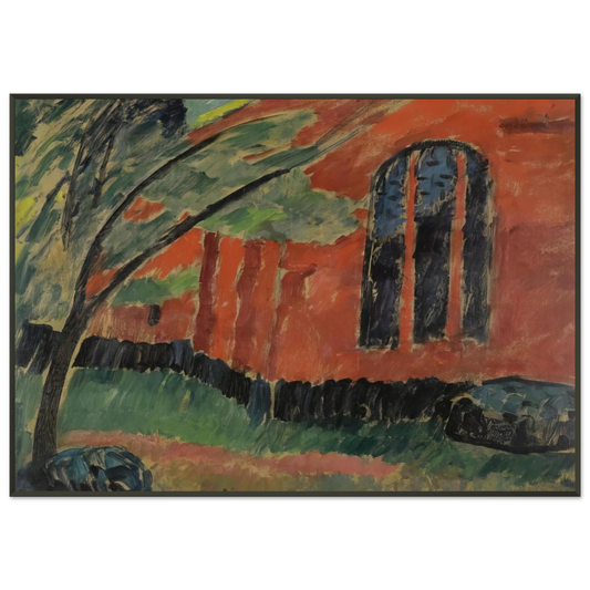 Alexej von Jawlensky  THE CHURCH IN PREROW 1911 Framed Art Print  - Aluminum Frame - 21x29.7 cm / 8x12"