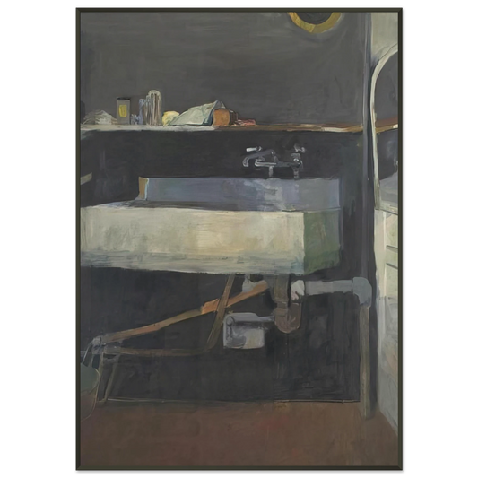 Richard Diebenkorn  Corner of Studio  Sink Framed Art Print  - Aluminum Frame - 21x29.7 cm / 8x12"