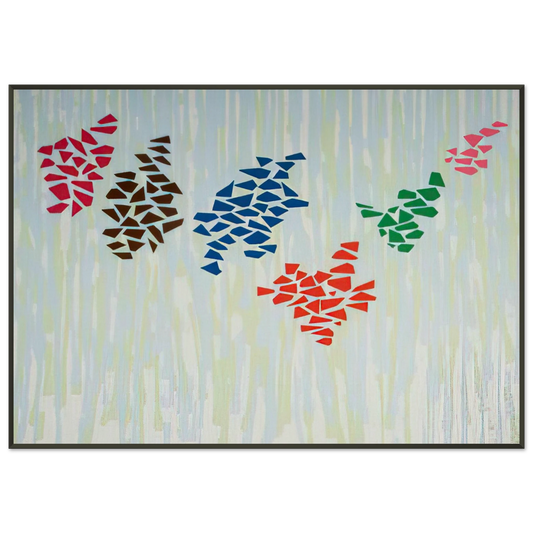 Robert Goodnough  Untitled  1976 Framed Art Print  - Aluminum Frame - 21x29.7 cm / 8x12"