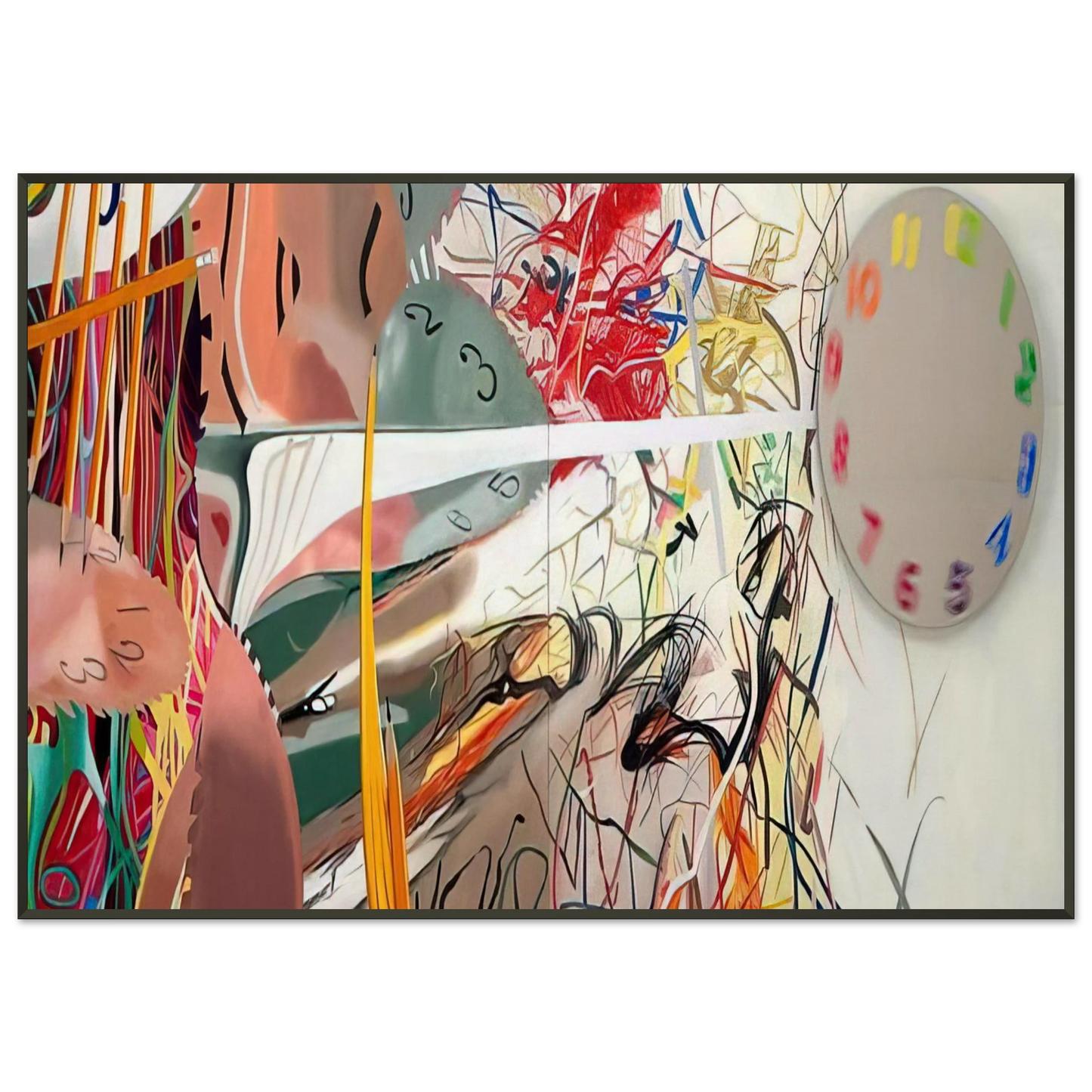 James Rosenquist  Time Stops the Face Continues Framed Art Print  - Aluminum Frame - 21x29.7 cm / 8x12"