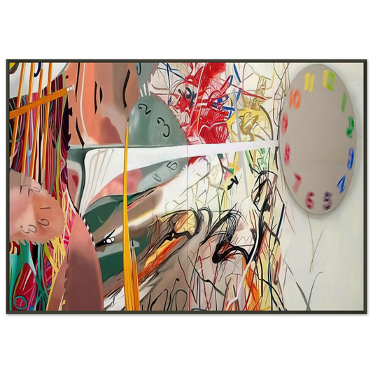 James Rosenquist  Time Stops the Face Continues Framed Art Print  - Aluminum Frame - 21x29.7 cm / 8x12"