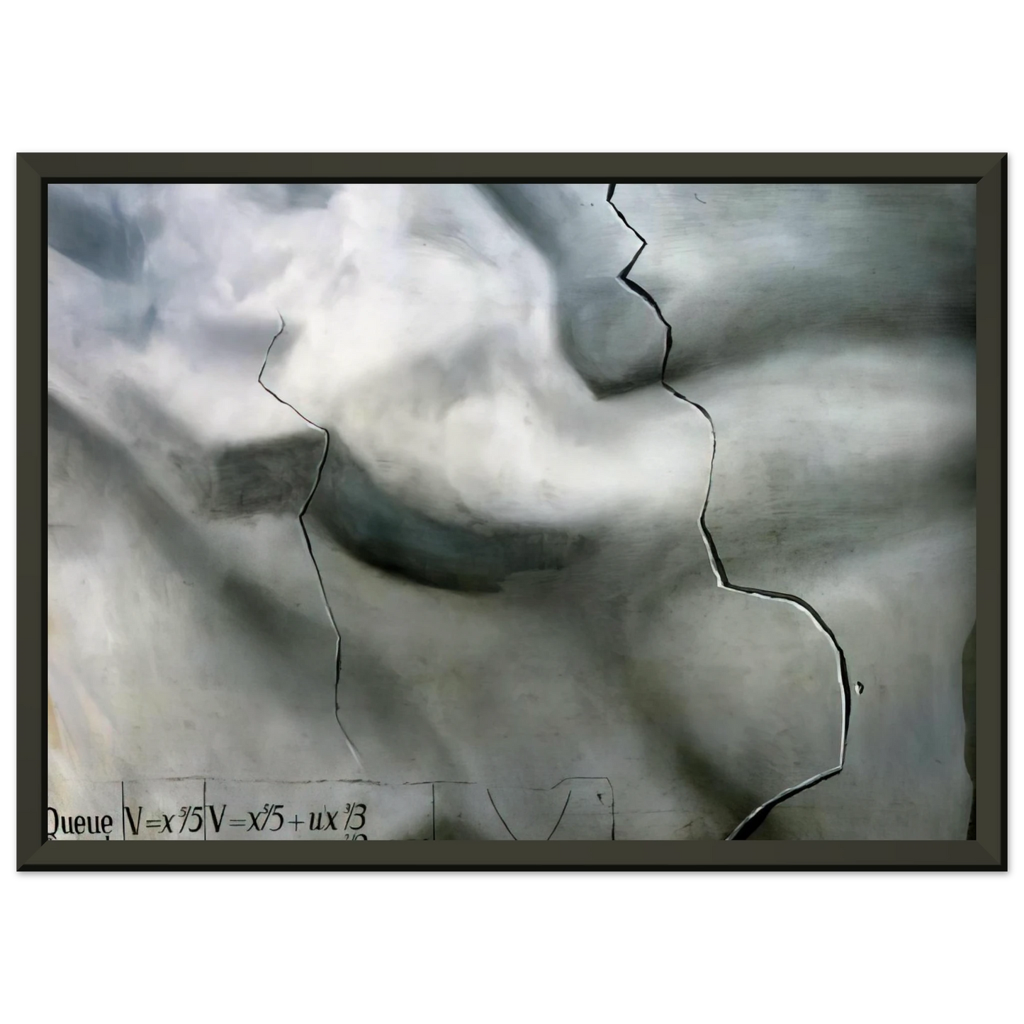 Salvador Dali  TOPOLOGICAL ABDUCTION OF EUROPE HOMAGE TO RENE THOM Framed Art Print  - Aluminum Frame - 70x100 cm / 28x40 inches