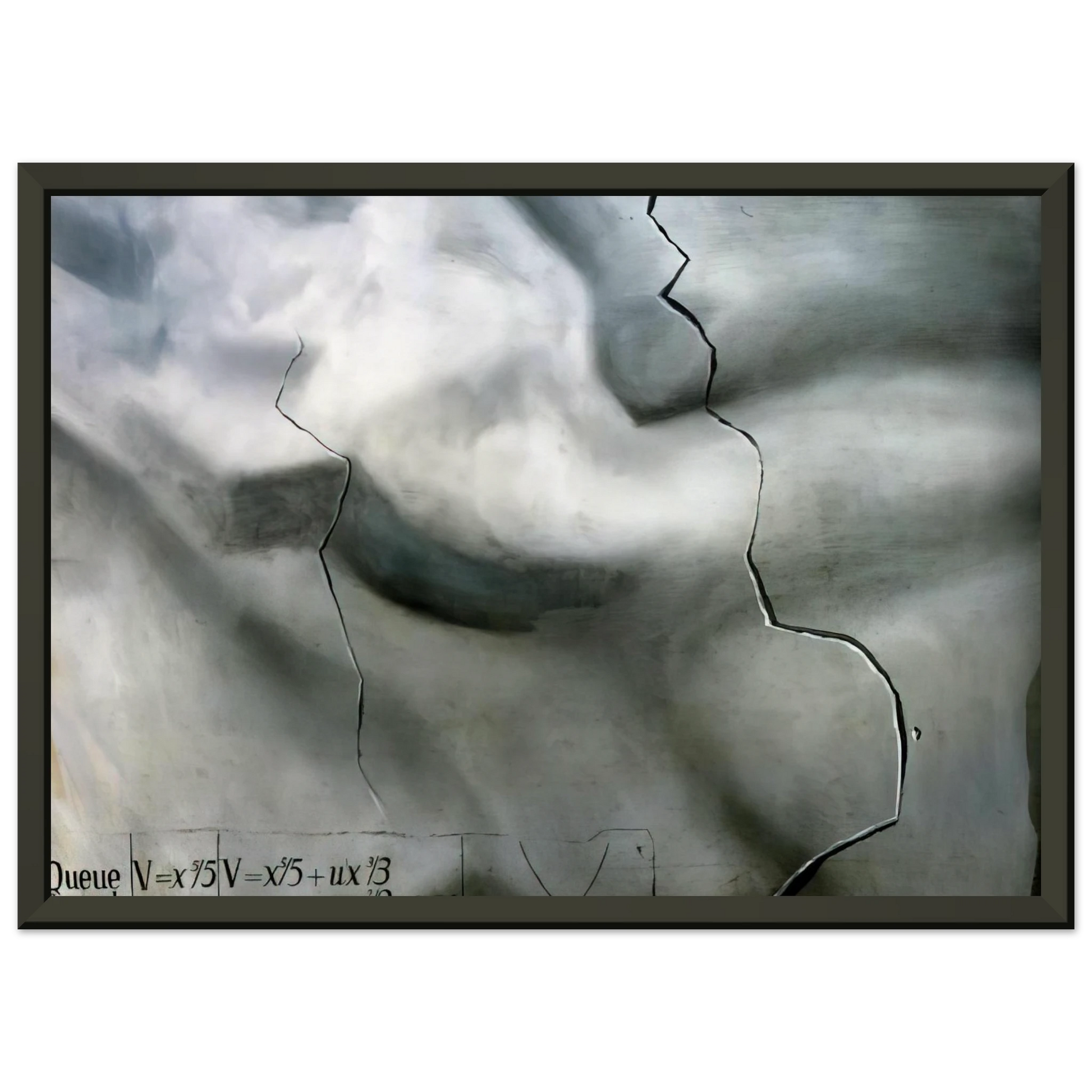 Salvador Dali  TOPOLOGICAL ABDUCTION OF EUROPE HOMAGE TO RENE THOM Framed Art Print  - Aluminum Frame - 70x100 cm / 28x40 inches