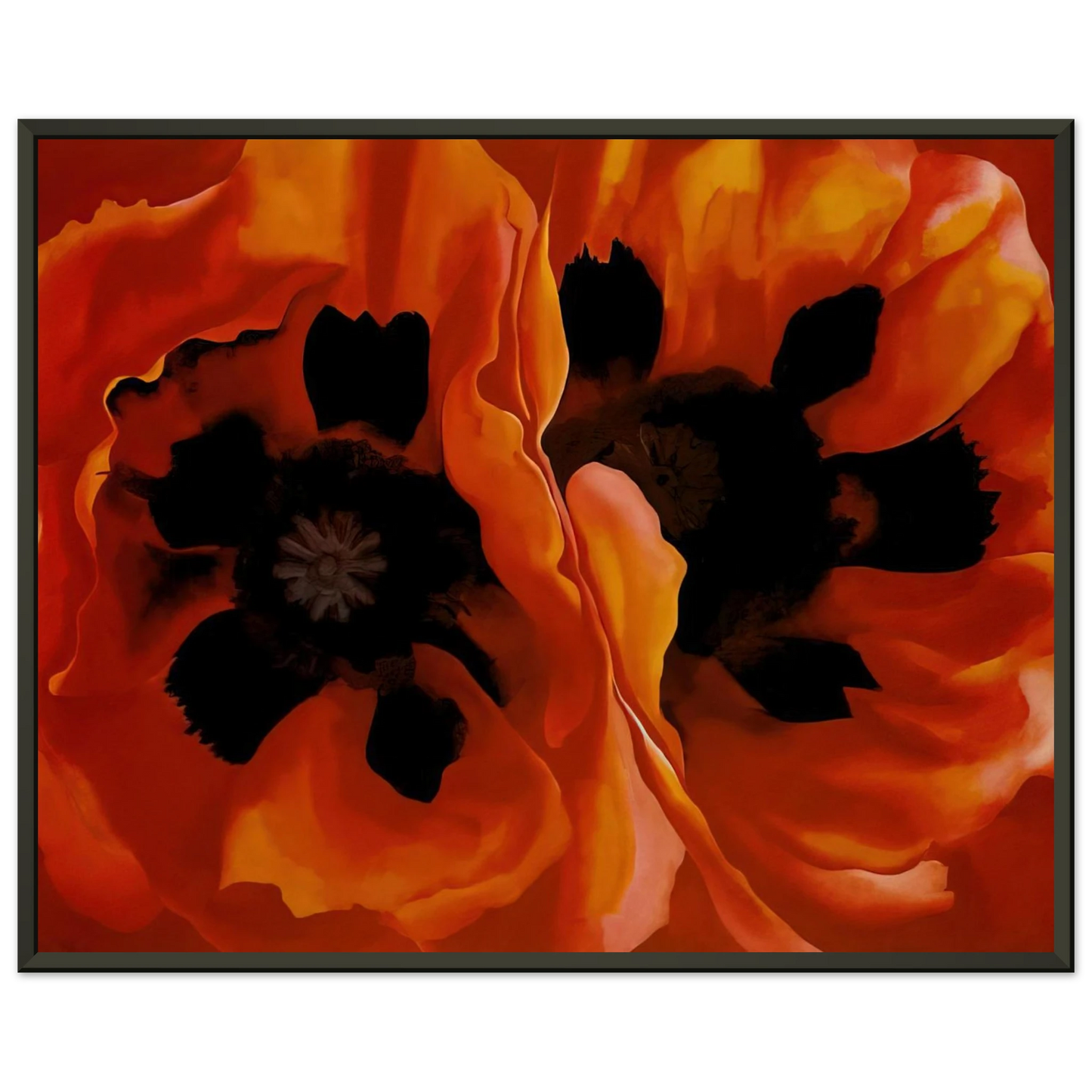 Georgia OKeeffe  Oriental Poppies Framed Art Print  - Aluminum Frame - 60x80 cm / 24x32 inches