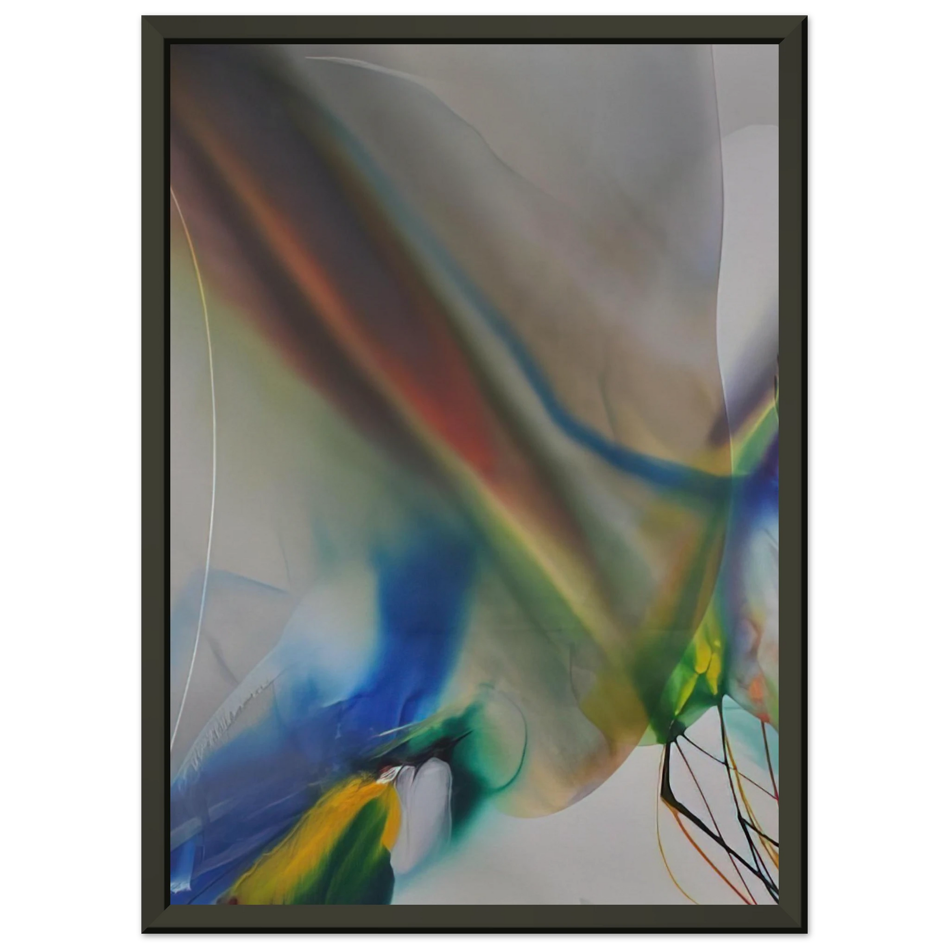 Paul Jenkins  Phenomena Merlins Mantle  1970 Framed Art Print  - Aluminum Frame - 60x80 cm / 24x32 inches