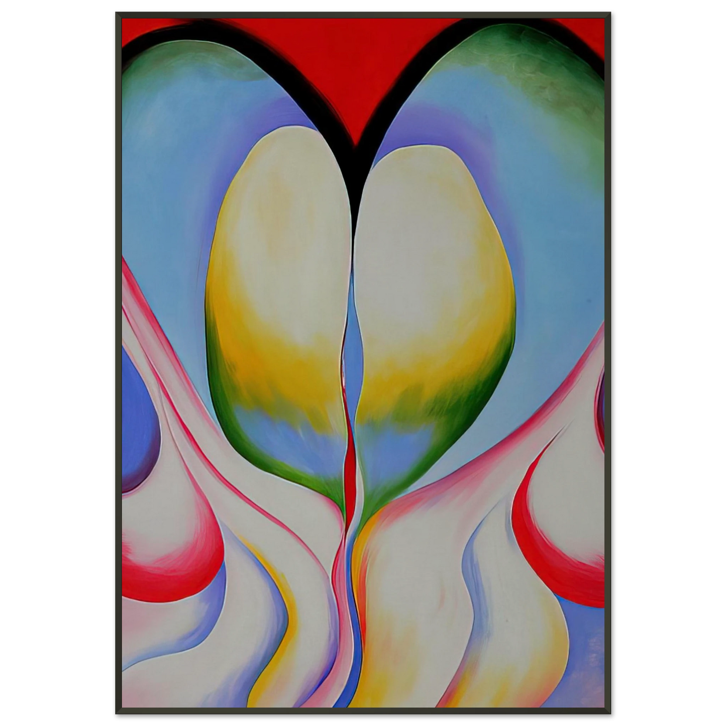 Georgia OKeeffe  Series 1 No 8 Framed Art Print  - Aluminum Frame - 21x29.7 cm / 8x12"