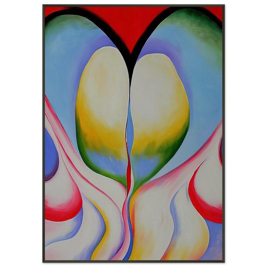 Georgia OKeeffe  Series 1 No 8 Framed Art Print  - Aluminum Frame - 21x29.7 cm / 8x12"