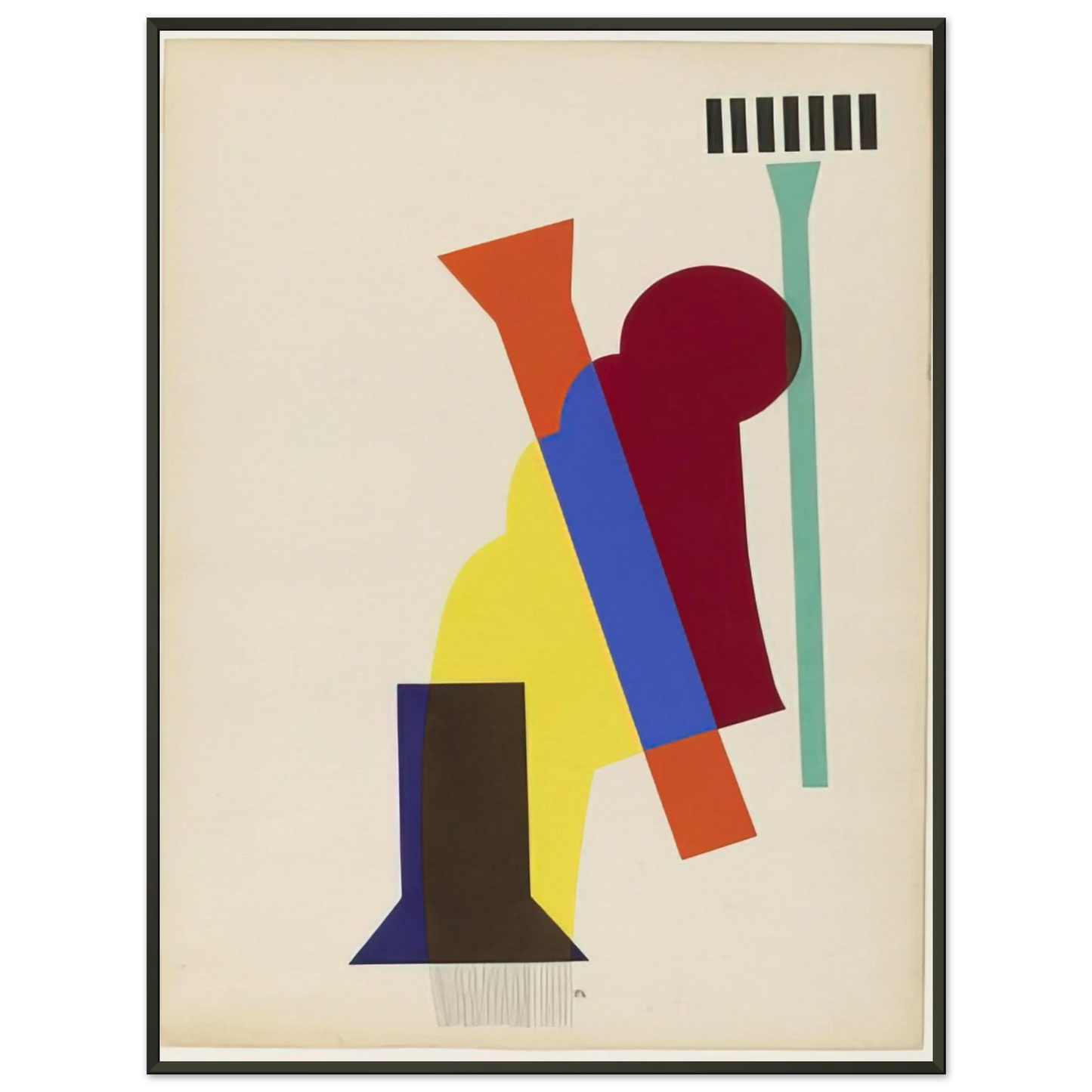 Man Ray  CONCRETE MIXER FROM THE PORTFOLIO REVOLVING DOORS 1926 Framed Art Print  - Aluminum Frame - 40x50 cm / 16x20 inches