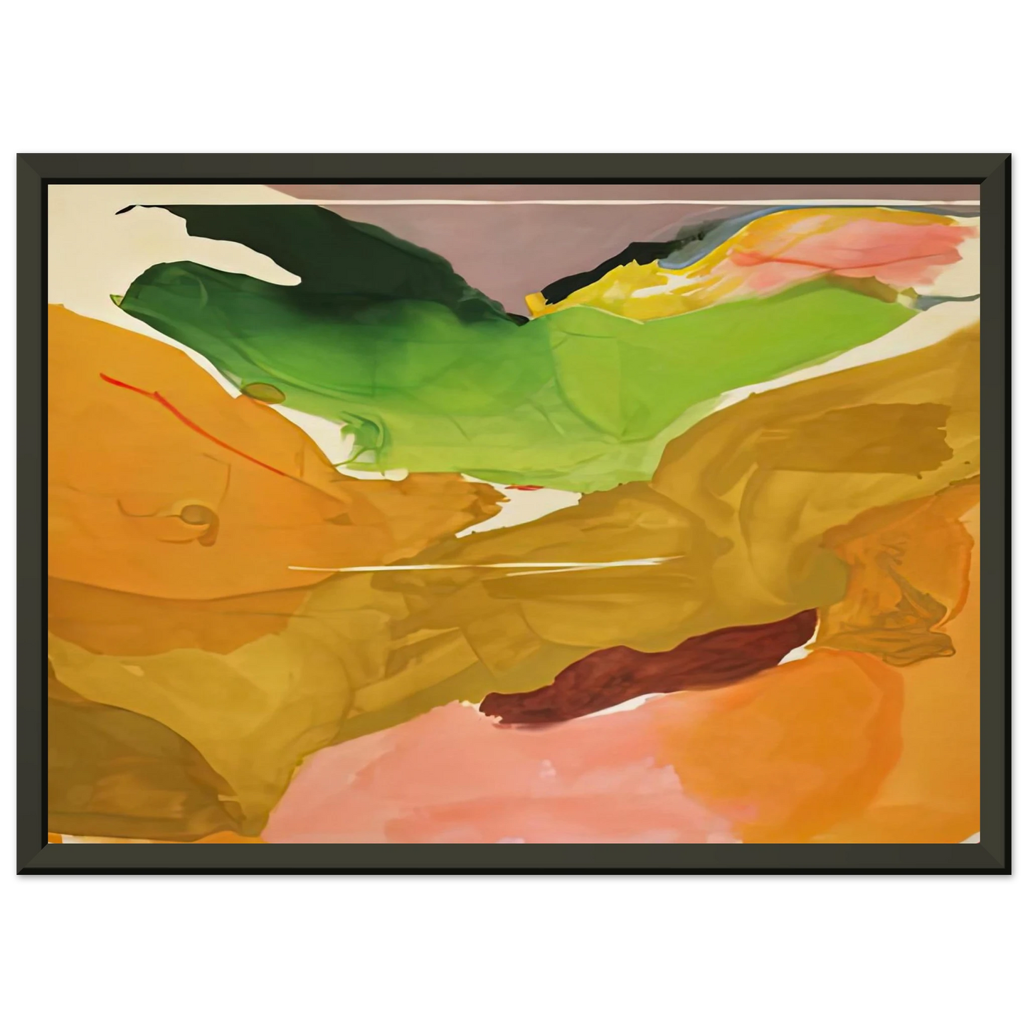 Helen Frankenthaler  Nature Abhors a Vacuum 1973 Framed Art Print  - Aluminum Frame - 40x50 cm / 16x20 inches