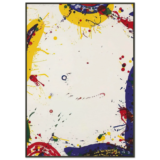 Sam Francis  Upper Yellow II  Lembark L73  Framed Art Print  - Aluminum Frame - 21x29.7 cm / 8x12"