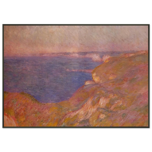 claude monet  Cliff near Dieppe Framed Art Print  - Aluminum Frame - 21x29.7 cm / 8x12"