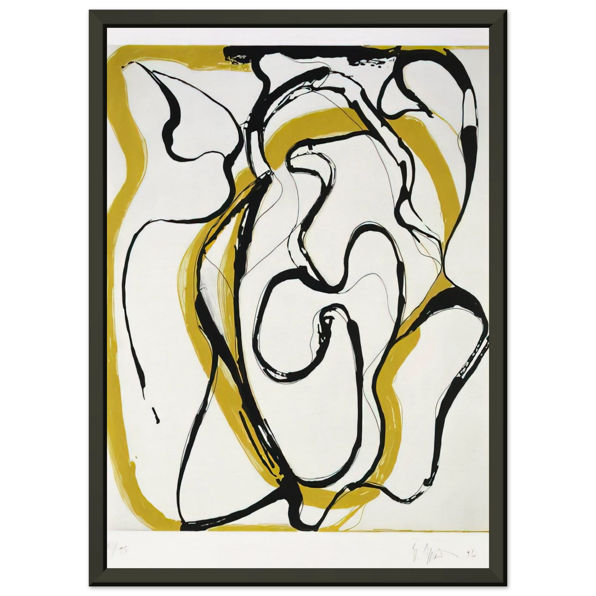 Brice Marden  Untitled  1996 Framed Art Print  - Aluminum Frame - 60x80 cm / 24x32 inches