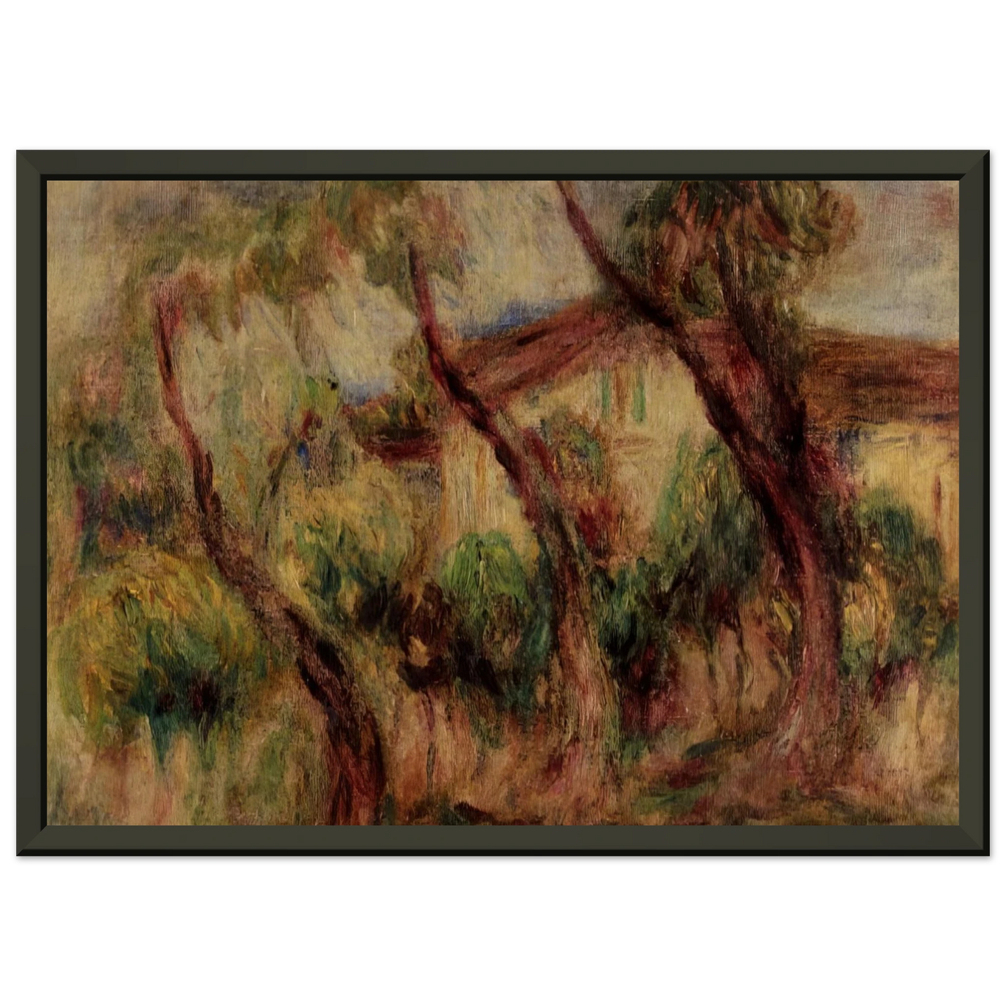 PierreAuguste Renoir  In the Garden of Collettes at Cagnes Framed Art Print  - Aluminum Frame - 60x80 cm / 24x32 inches
