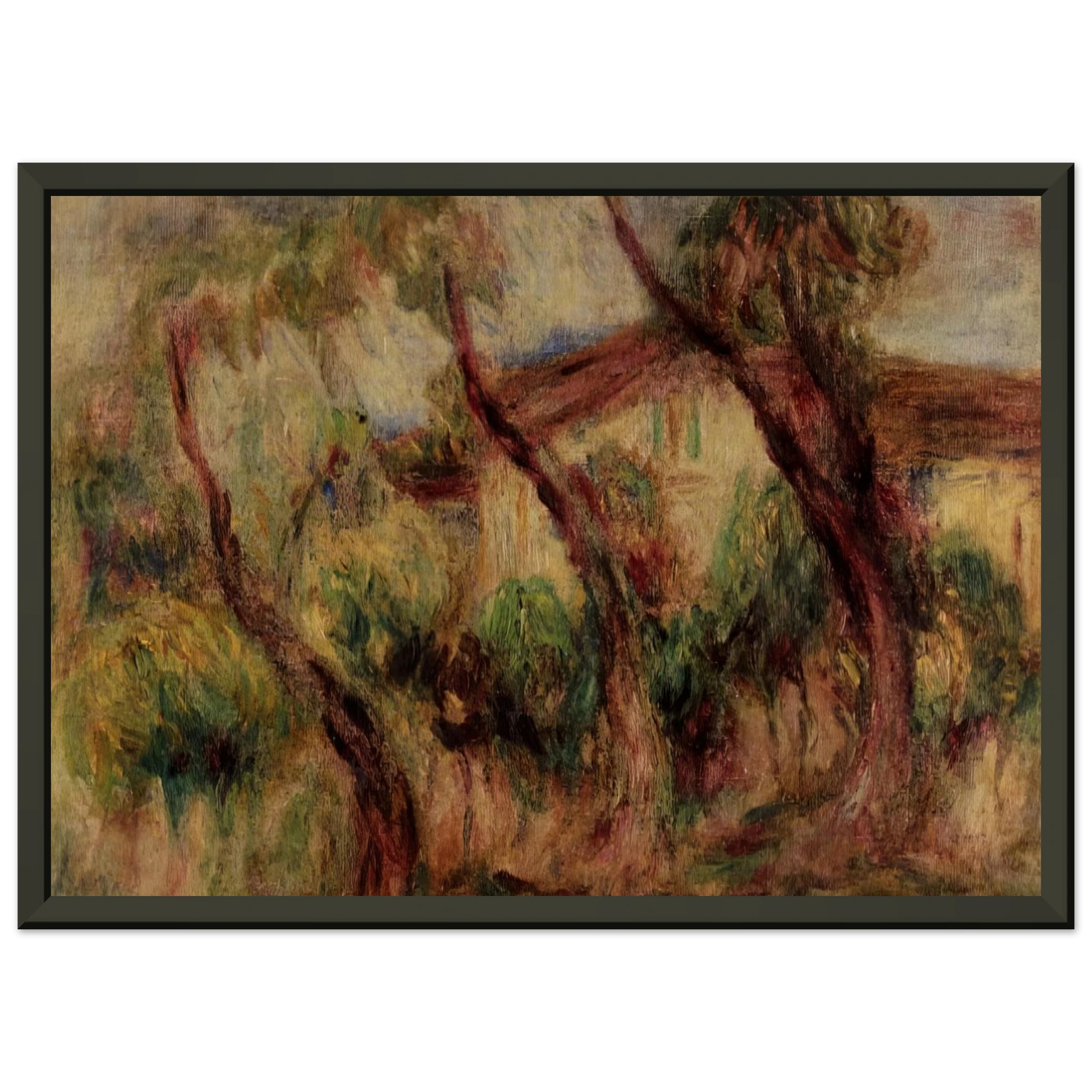 PierreAuguste Renoir  In the Garden of Collettes at Cagnes Framed Art Print  - Aluminum Frame - 60x80 cm / 24x32 inches
