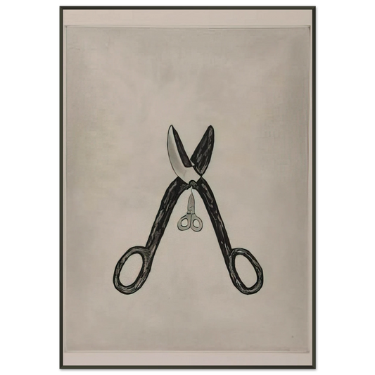 Louise Bourgeois  SCISSORS 1994 Framed Art Print  - Aluminum Frame - 21x29.7 cm / 8x12"
