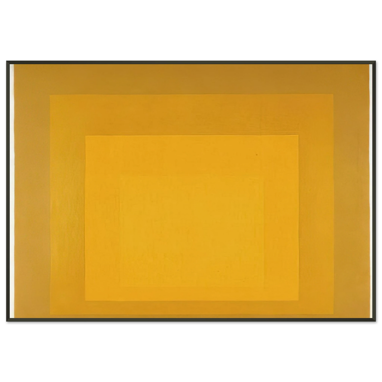 Josef Albers  STUDY FOR HOMAGE TO THE SQUARE DEPARTING IN YELLOW 1964 Framed Art Print  - Aluminum Frame - 21x29.7 cm / 8x12"