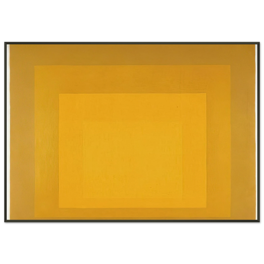 Josef Albers  STUDY FOR HOMAGE TO THE SQUARE DEPARTING IN YELLOW 1964 Framed Art Print  - Aluminum Frame - 21x29.7 cm / 8x12"