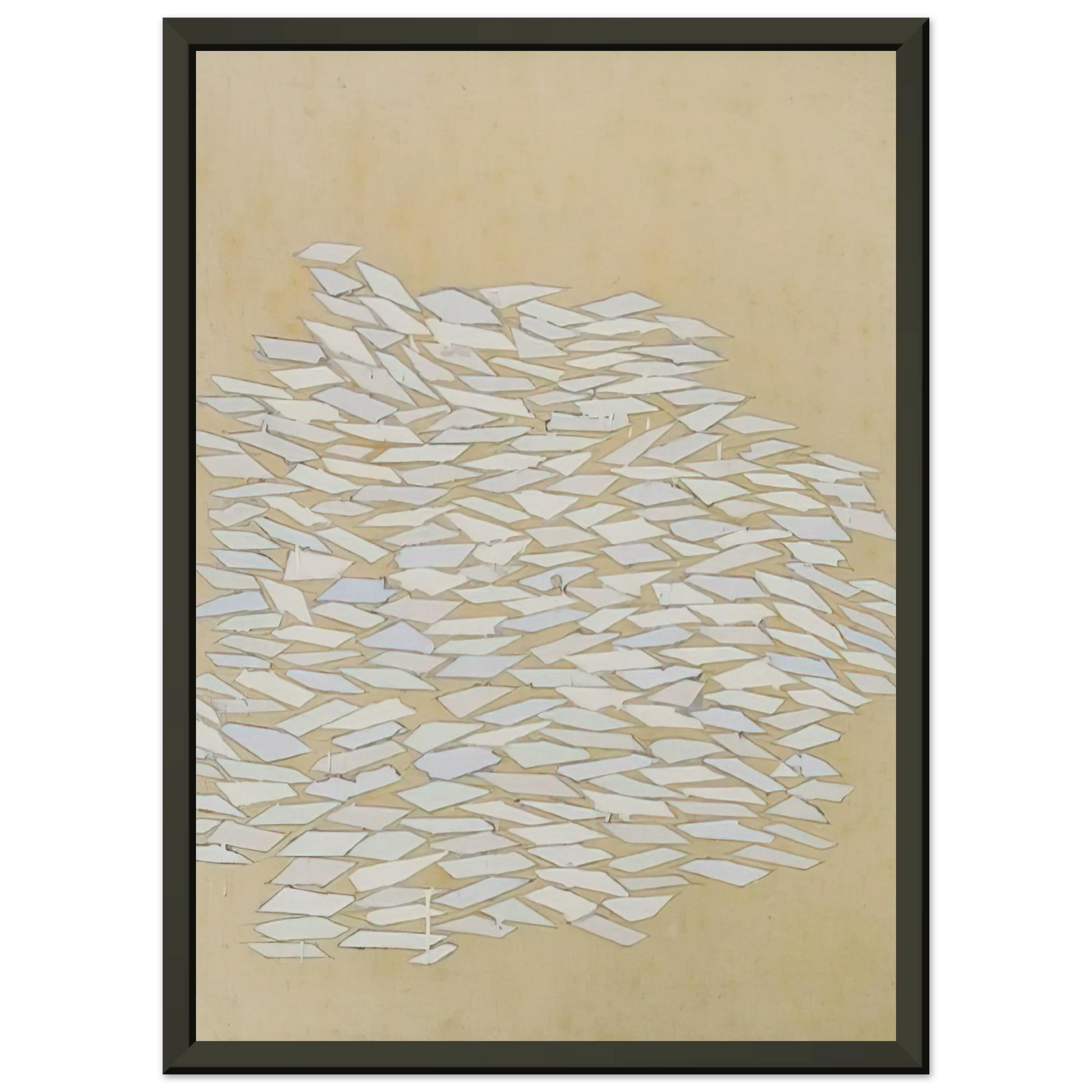 Robert Goodnough  Pastel Statement  1971 Framed Art Print  - Aluminum Frame - 60x80 cm / 24x32 inches