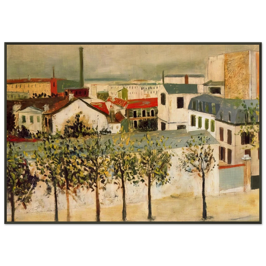 Maurice Utrillo  PARIS SUBURBS Framed Art Print  - Aluminum Frame - 21x29.7 cm / 8x12"