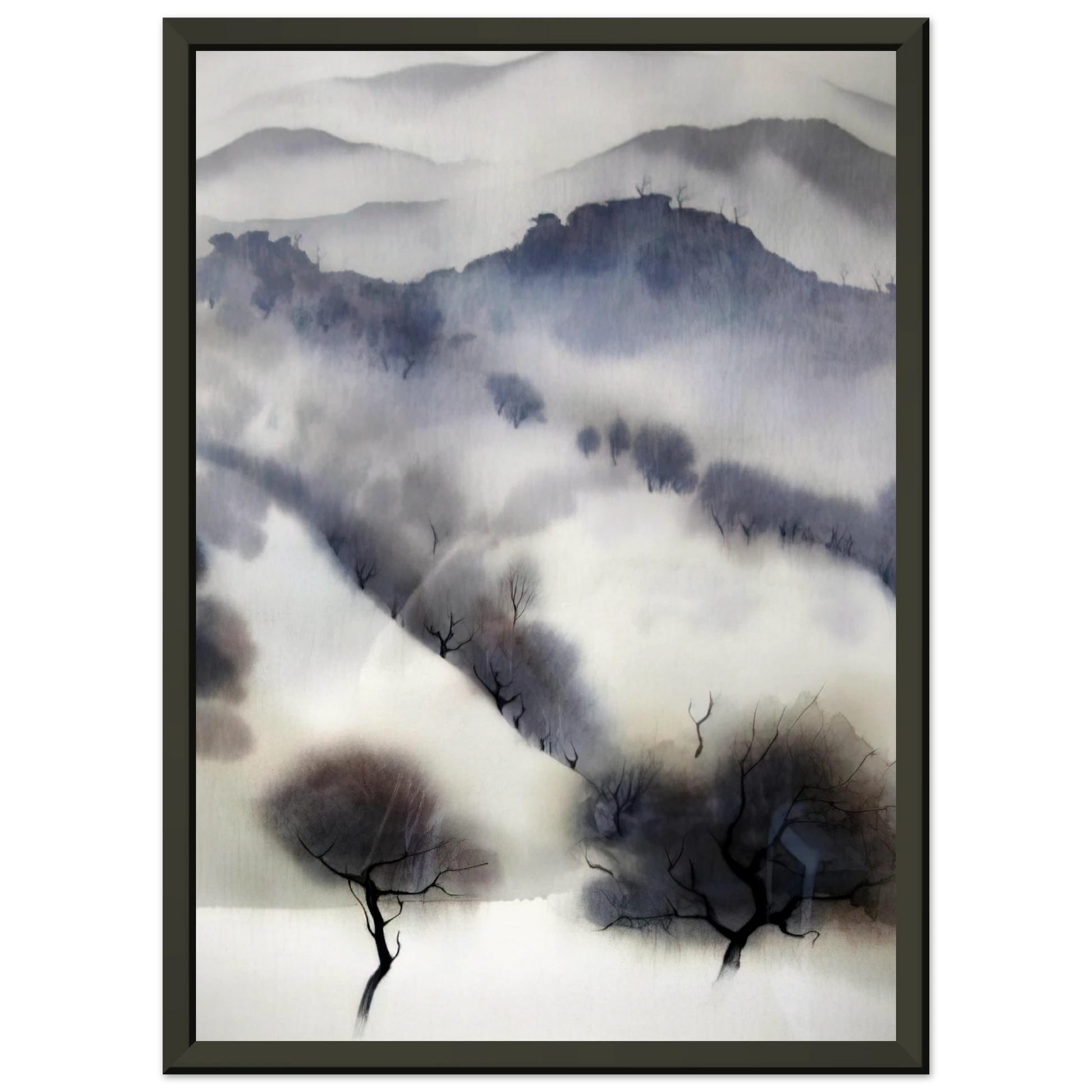 Eyvind Earle  California landscape Framed Art Print  - Aluminum Frame - 60x80 cm / 24x32 inches