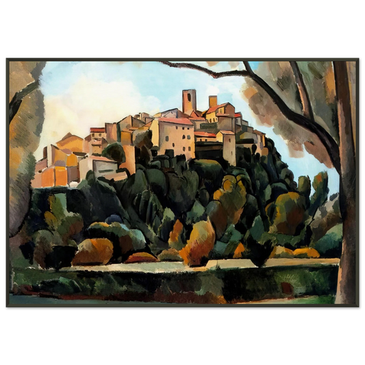 Andre Derain  VISTA DE SAINT PAUL DE VENCE 1910 Framed Art Print  - Aluminum Frame - 21x29.7 cm / 8x12"