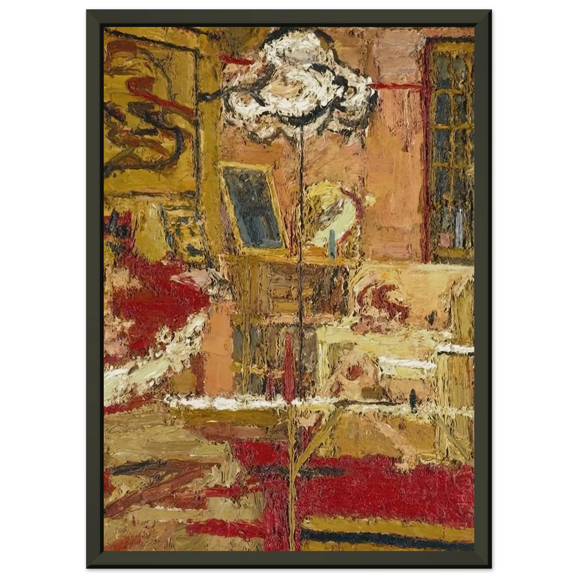 Frank Auerbach  THE SITTING ROOM Framed Art Print  - Aluminum Frame - 40x50 cm / 16x20 inches