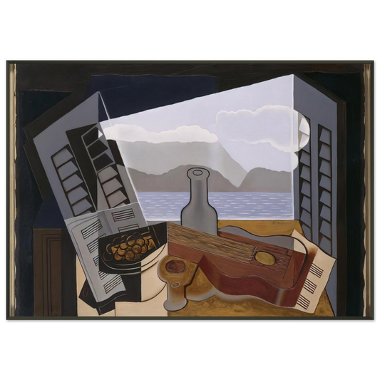Juan Gris  THE OPEN WINDOW 1921 Framed Art Print  - Aluminum Frame - 21x29.7 cm / 8x12"