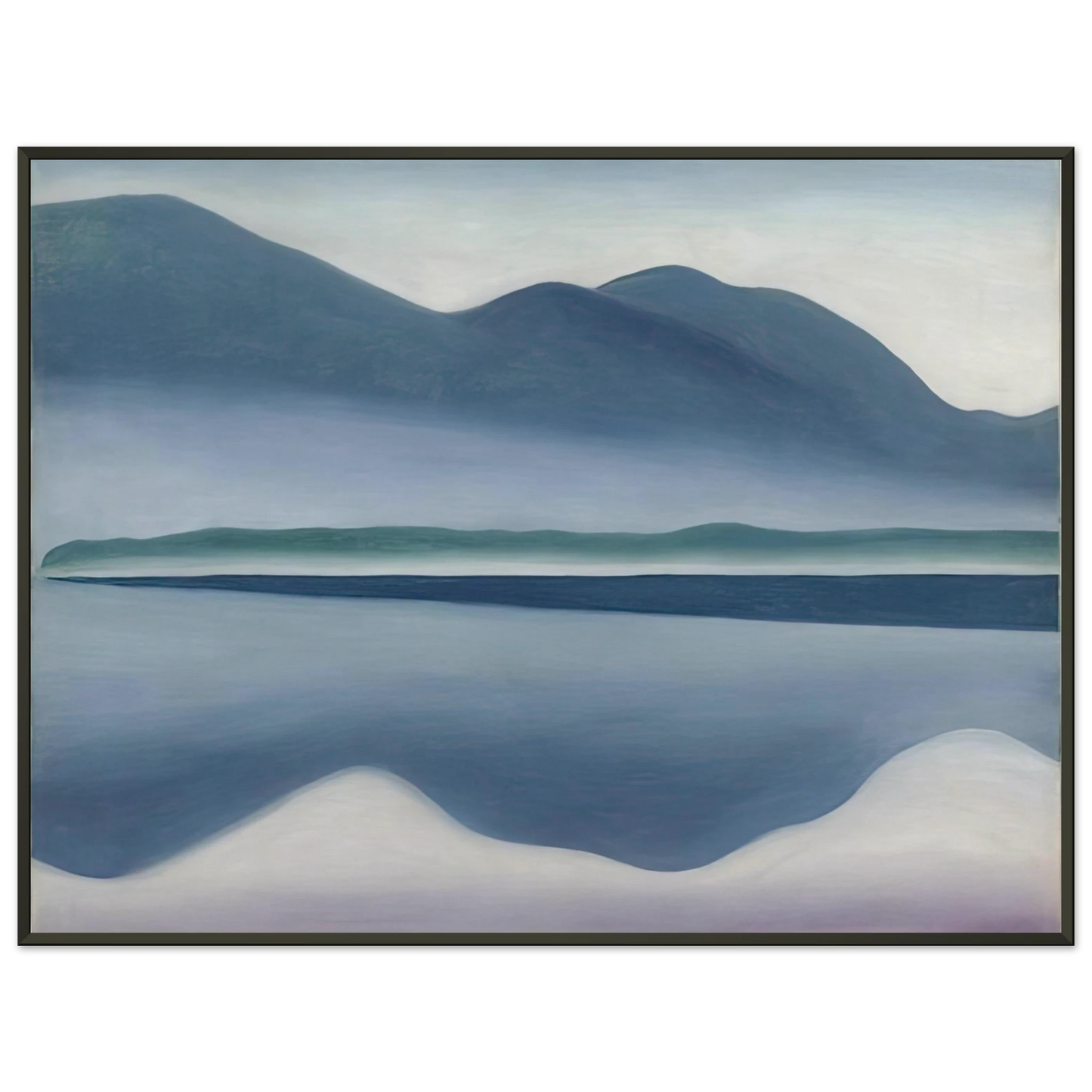 Georgia OKeeffe  Lake George  formerly Reflection Seascape  Framed Art Print  - Aluminum Frame - 60x80 cm / 24x32 inches