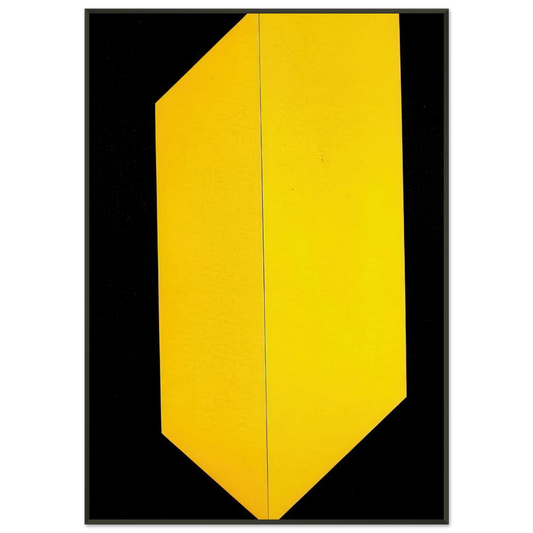 Carmen Herrera  Black and Yellow  2009 Framed Art Print  - Aluminum Frame - 21x29.7 cm / 8x12"