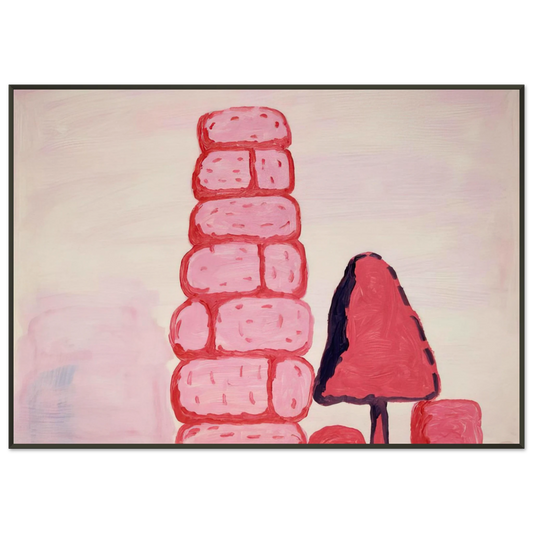Philip Guston  UNTITLED WALL Framed Art Print  - Aluminum Frame - 21x29.7 cm / 8x12"