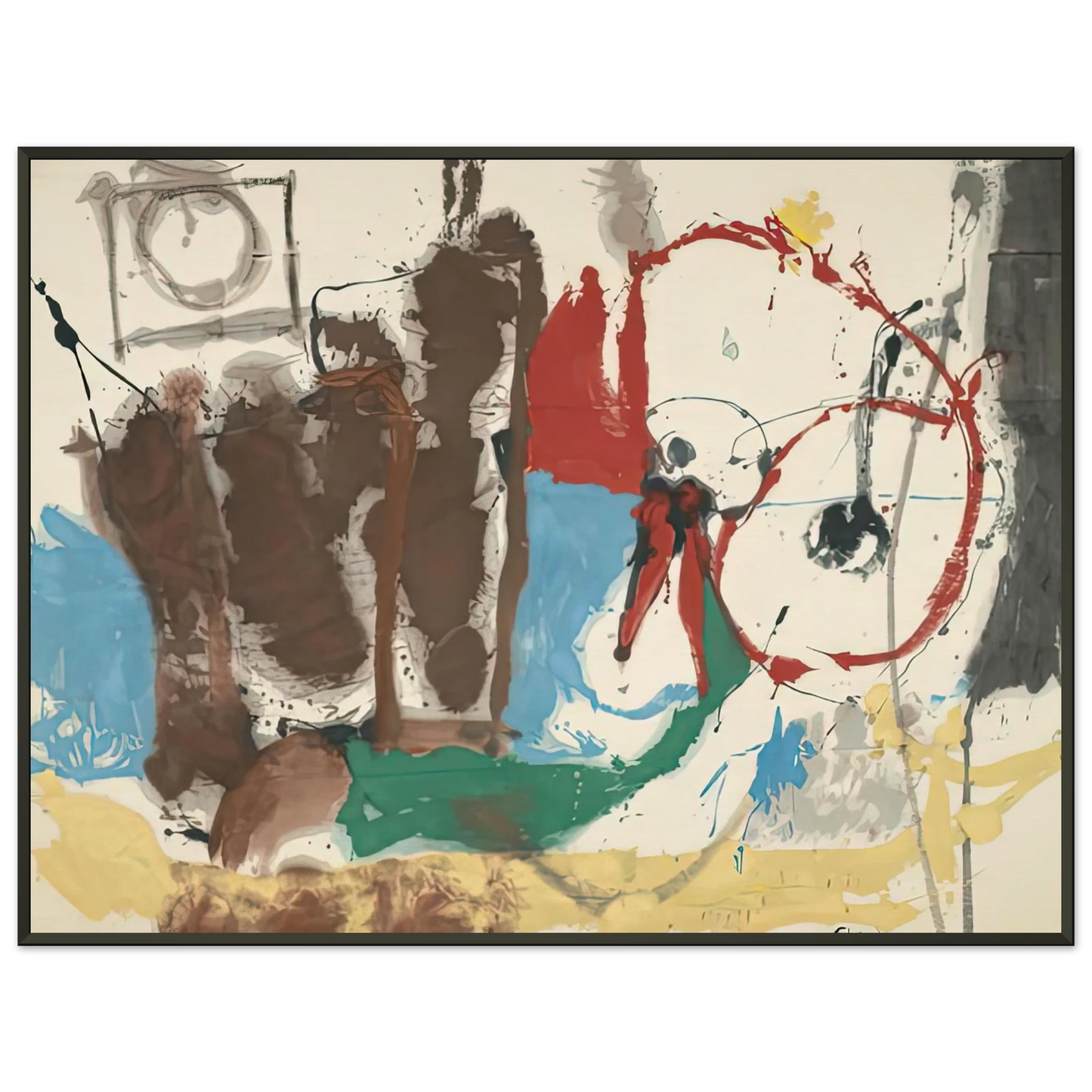 Helen Frankenthaler  Mother Goose Melody 1959 Framed Art Print  - Aluminum Frame - 70x100 cm / 28x40 inches