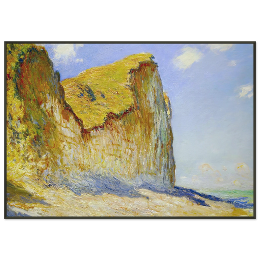 claude monet  Cliffs near Pourville Framed Art Print  - Aluminum Frame - 21x29.7 cm / 8x12"