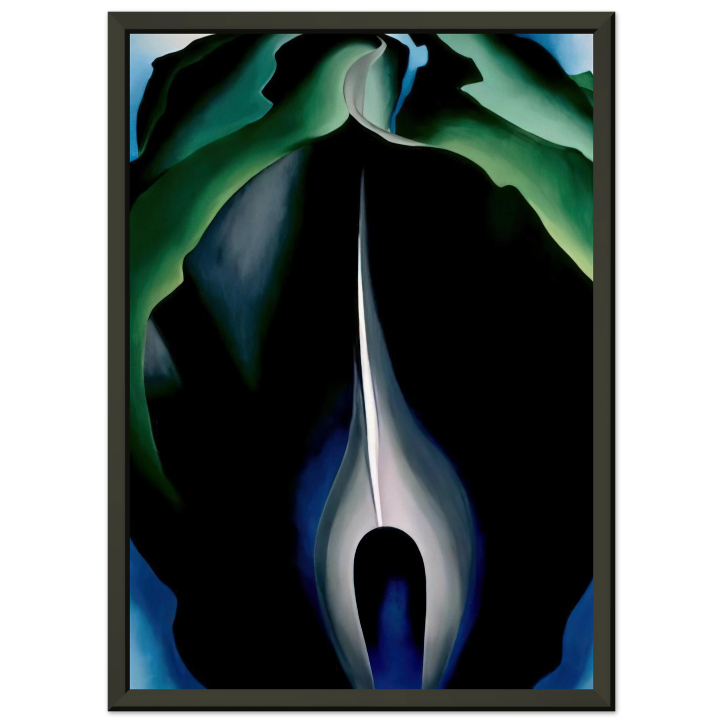 Georgia OKeeffe  JackinthePulpit No IV Framed Art Print  - Aluminum Frame - 70x100 cm / 28x40 inches