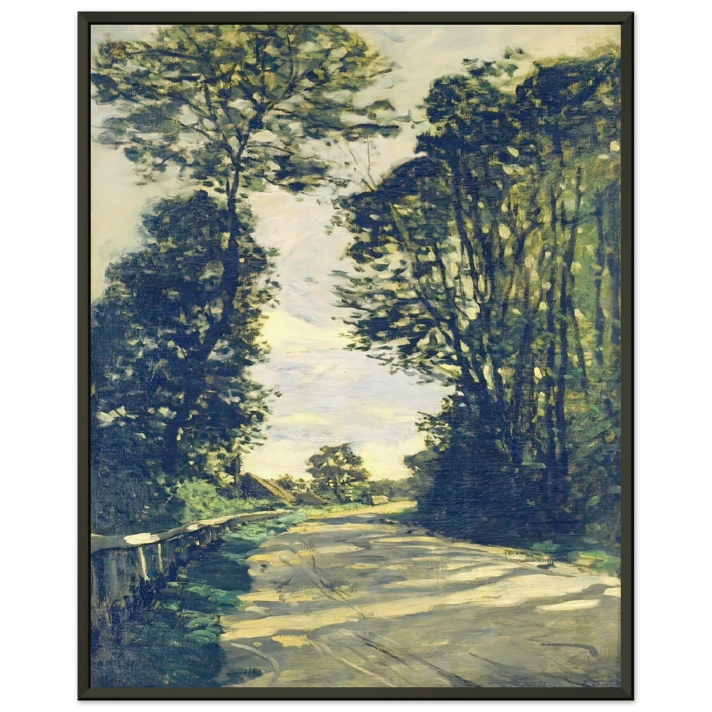claude monet  Road to the SaintSimeon Farm Framed Art Print  - Aluminum Frame - 70x100 cm / 28x40 inches